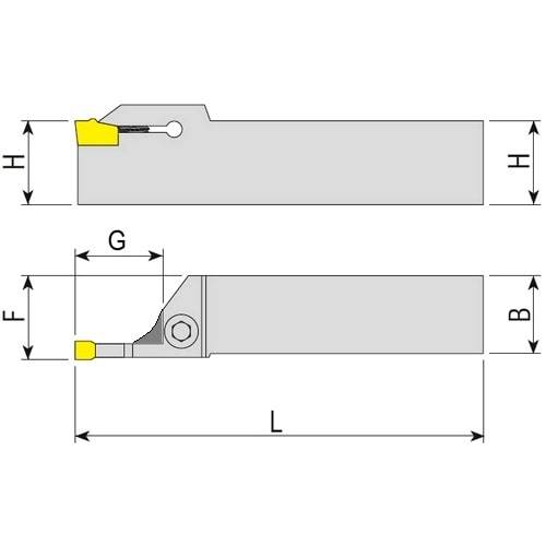 Einstechdrehhalter außen für Sandvik-Wendeplatten 151.22
