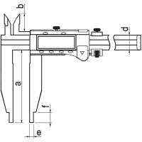 Preview: Digital control caliper with cross points, PRESET, ABS, 6016 Preview: Digital control caliper with cross points, PRESET, ABS, 6016