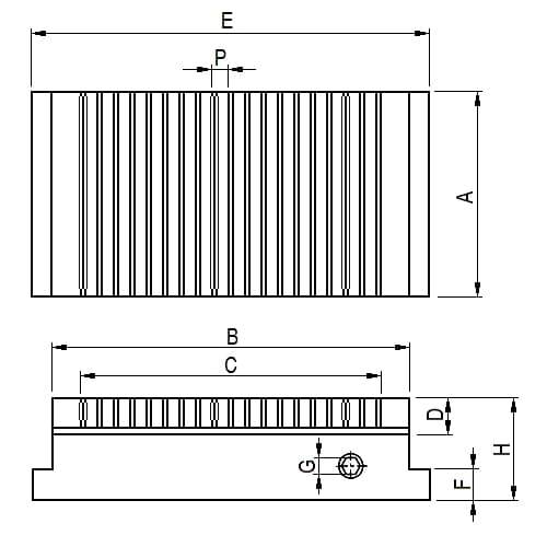 Permanent magnetic clamping plate type PMP18