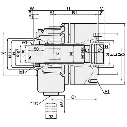 Hydraulikzylinder für Kraftspannfutter