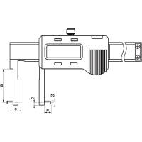 Preview: Digital caliper with outside round points, type 6710 Preview: Digital caliper with outside round points, type 6710