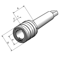 Vorschau: Gewindeschneid-Schnellwechselfutter mit Morsekegel DIN 228 Vorschau: Gewindeschneid-Schnellwechselfutter mit Morsekegel DIN 228