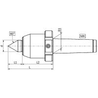 Preview: High performance revolving tailstock centre, series 805 Preview: High performance revolving tailstock centre, series 805