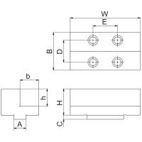Preview: Vise jaws, movable step jaw for type MC2 Preview: Vise jaws, movable step jaw for type MC2