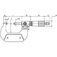 Preview: Outside micrometer analogue with counter M103 Preview: Outside micrometer analogue with counter M103
