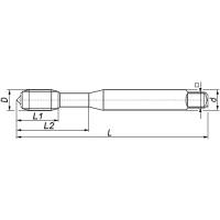 Preview: Machine tap form C for blind hole, DIN 5156 Preview: Machine tap form C for blind hole, DIN 5156