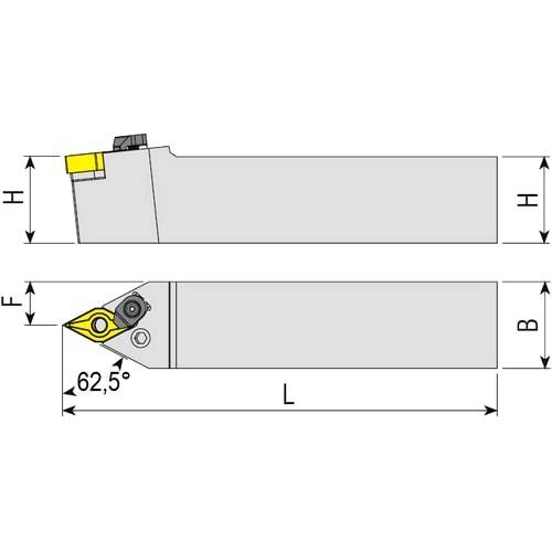 Wendeplattenhalter PDNNN, Drehhalter