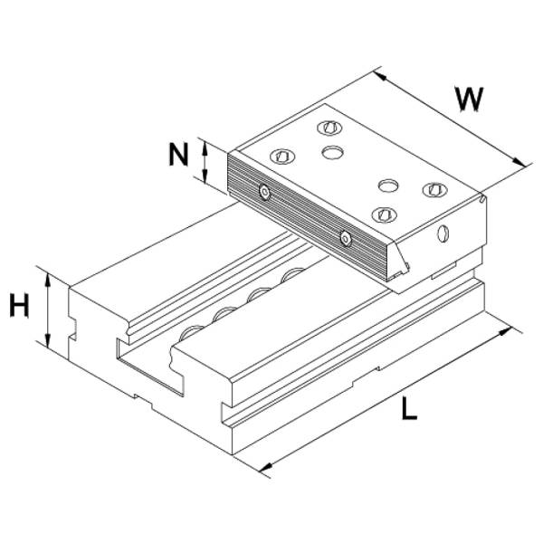 Geteilter Schraubstock, Festes Element, Typ CMC