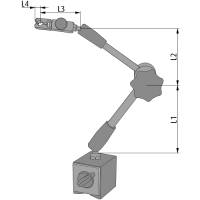 Preview: Magnetic dial supports with central clamping 7502, 60 kg Preview: Magnetic dial supports with central clamping 7502, 60 kg