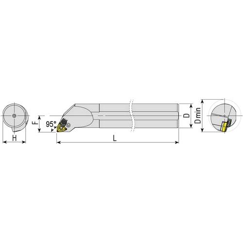 Bohrstangen Klemmhalter PWLNR/L, Wendeplattenhalter