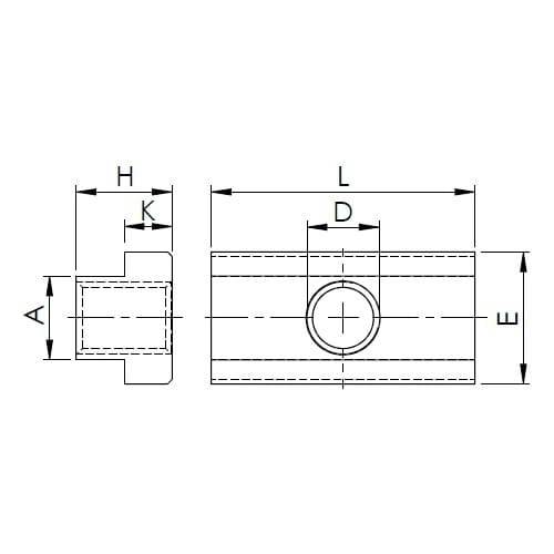 AMF T-Nutenstein DIN 508L, lange Form