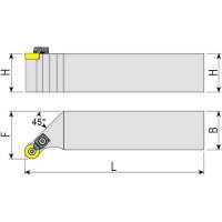 Preview: Turning tool holder SRGCR/L, insert holder Preview: Turning tool holder SRGCR/L, insert holder