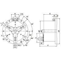Vorschau: Pneumatisch-hydraulisches 3 Backen Spannfutter Vorschau: Pneumatisch-hydraulisches 3 Backen Spannfutter