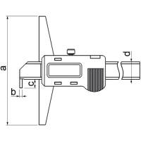Preview: Digital depth caliper with hook, DIN 862, type 6043 Preview: Digital depth caliper with hook, DIN 862, type 6043