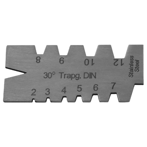 Acme thread gauge with flank angle 30°