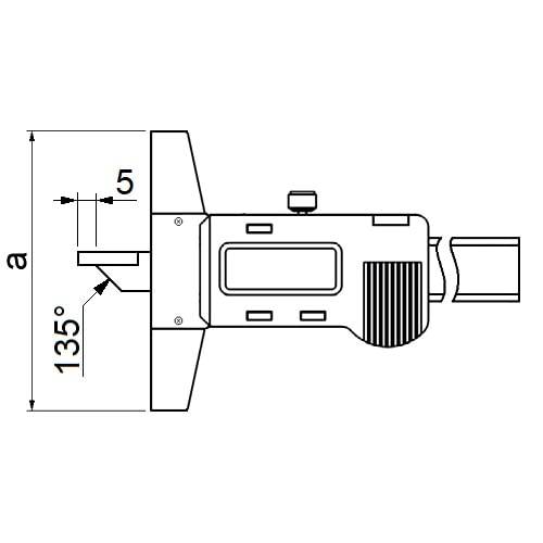 Digitaler 45° Fasen-Messschieber bis 10 mm, Typ 6711