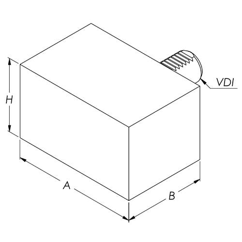 VDI Werkzeughalter-Rohling DIN 69880 Form A1