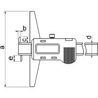 Preview: Digital depth caliper with double hook, DIN 862, type 6045 Preview: Digital depth caliper with double hook, DIN 862, type 6045