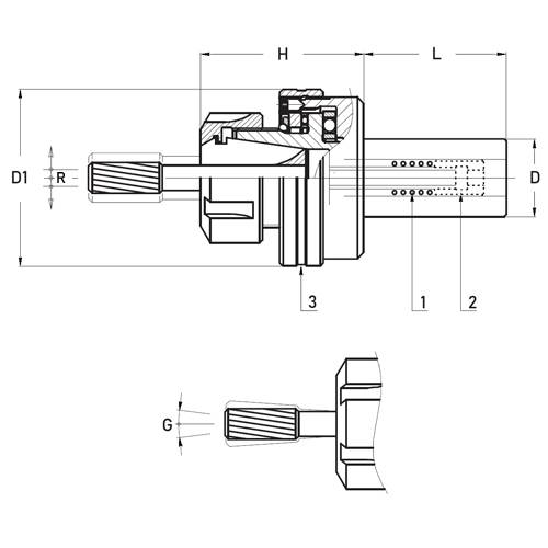 Pendelhalter für Reibahlen mit Zylinderschaft