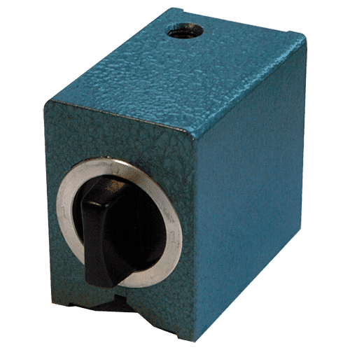 Magnetic base for measuring stands with thread