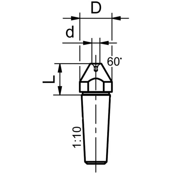 auswechselbarer Hohlkörner 60° für Serie 900