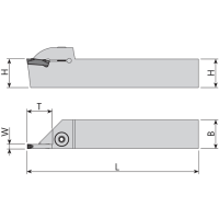 Preview: External grooving toolholder for Kennametall inserts A4 Preview: External grooving toolholder for Kennametall inserts A4