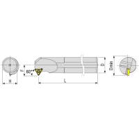 Preview: Boring bar holder ST-CR/L for inserts, turning tool holder Preview: Boring bar holder ST-CR/L for inserts, turning tool holder