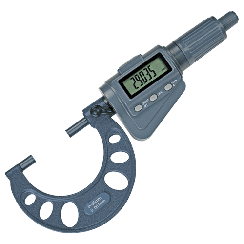 Digital micrometer with friction ratchet, type 6035