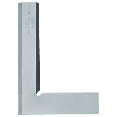 Bevel edge square without back, Inox, DIN 875